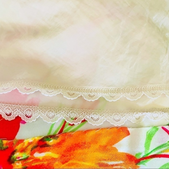 Sun Fashions of Hawaii Dress L Vintage Floral Print Fabric Buttons Vacation - Picture 7 of 11